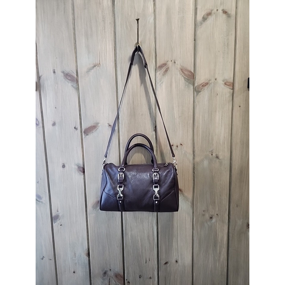 Ann Taylor Brown Leather Satchel 2012 Preowned